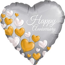 18 inch Anniversary Platinum Hearts