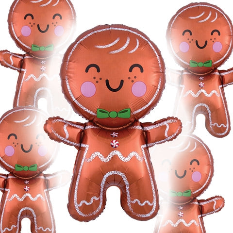 Happy Gingerbread Man Shape Balloon