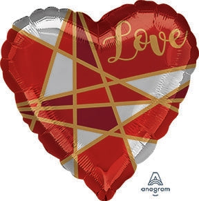 Love Lines Heart Shape Foil Balloon