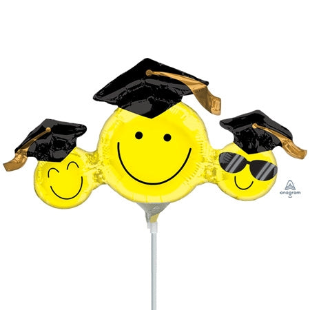 14 inch Happy Grad Faces Mini Shape