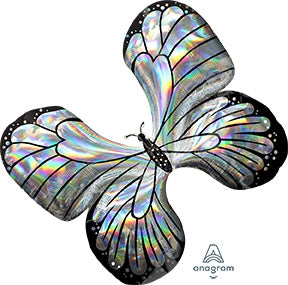 Iridescent Butterfly Holographic Balloon