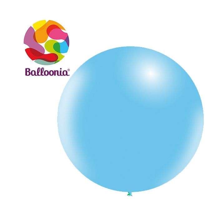 3ft SKY BLUE - Round Latex - BALLOONIA Bag of 5