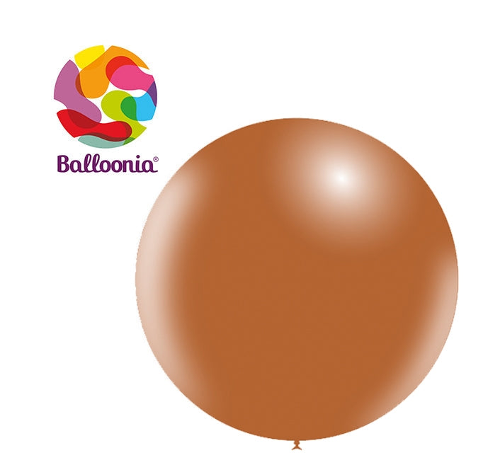 3ft BROWN - Round Latex - BALLOONIA Bag of 5