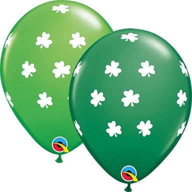 11 inch Big Shamrocks Assortment latex balloon