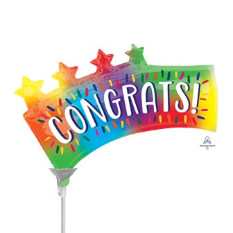 Congrats Star Banner Mini Shape Balloon