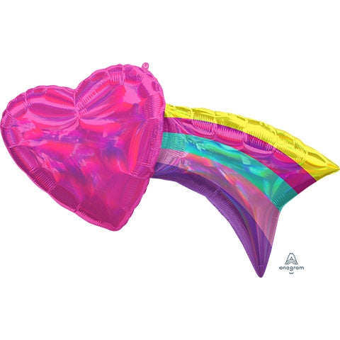 Rainbow with Heart Foil Balloon