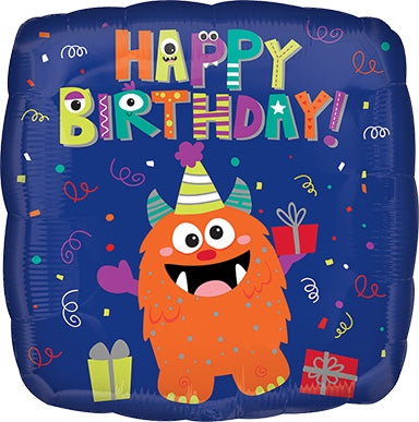 VLP18 inch Happy Little Monster Birthday