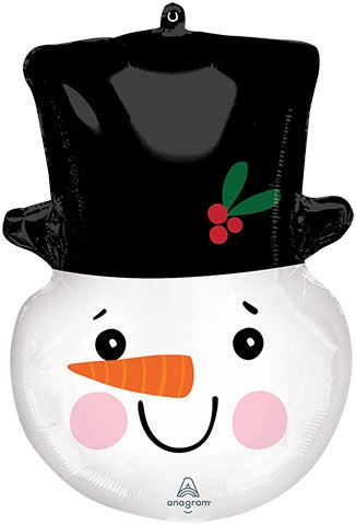 Smiley Snowman Head Balloon