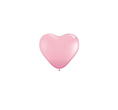 6 inch Qualatex Heart PINK Standard bag of 100