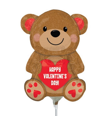 Valentine's Day Cuddly Bear Foil Balloon