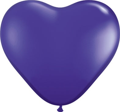 11 inch Qualatex Heart QUARTZ PURPLE bag of 100