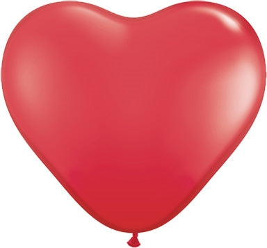 11 inch RED Qualatex Heart bag of 100