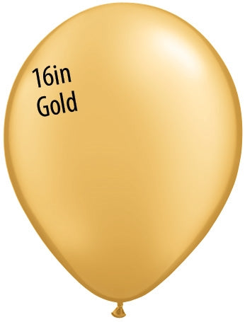 16 inch Qualatex GOLD Latex Balloon