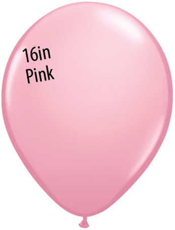 16 inch Qualatex Standard PINK Latex Balloon