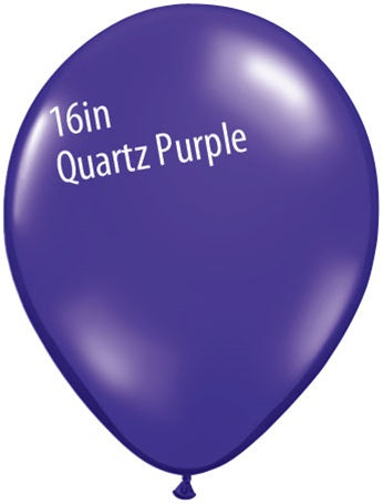 16 inch Qualatex Jewel QUARTZ PURPLE Latex Balloon