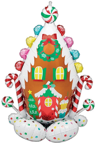 Gingerbread House Foil Balloon