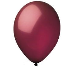 5in Crystal BURGUNDY - Round Latex - BALLOONIA Bag of 100