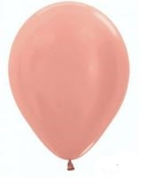 5in Metallic ROSE GOLD - Round Latex - BALLOONIA Bag of 100