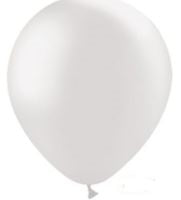 5in Metallic PEARL WHITE - Round Latex - BALLOONIA Bag of 100