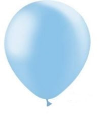 5in Metallic SKY BLUE - Round Latex - BALLOONIA Bag of 100