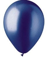 5in Metallic BLUE - Round Latex - BALLOONIA Bag of 100