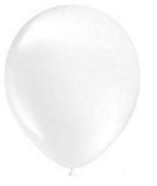 5in Metallic WHITE - Round Latex - BALLOONIA Bag of 100