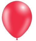 5in RED - Round Latex - BALLOONIA Bag of 100