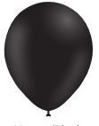 5in NEGRO - Látex Redondo - GLOBOS Bolsa de 100