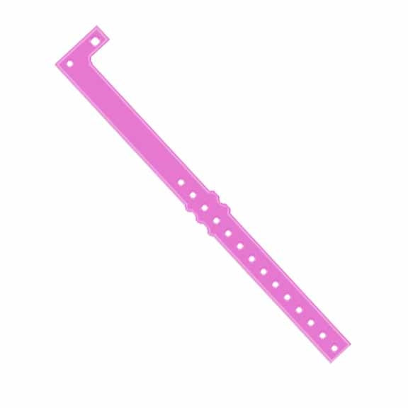 3/4in Plastic Wristband NEON PINK, Price Per 10