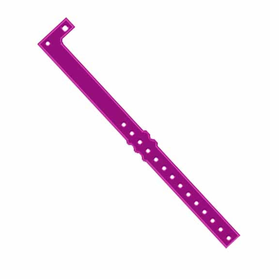 3/4in Plastic Wristband PURPLE, Price Per 10