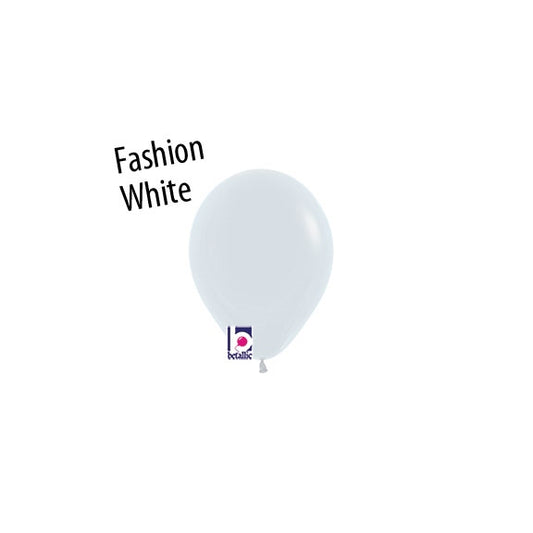 5 inch Betallatex Fashion WHITE Latex Balloon