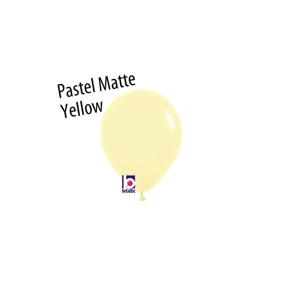 5 inch Pastel Matte YELLOW Latex Balloon