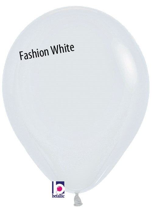 11 inch Betallatex Fashion WHITE Latex Balloon