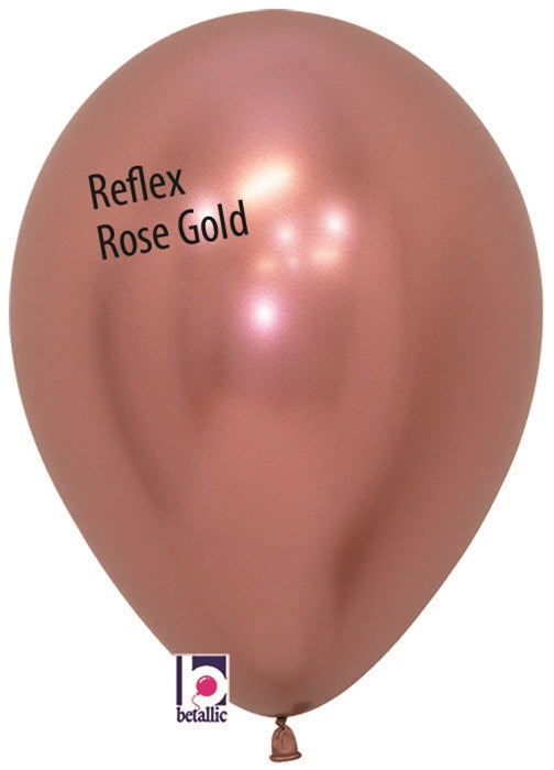 11 inch Betallatex REFLEX Rose Gold Latex Balloon