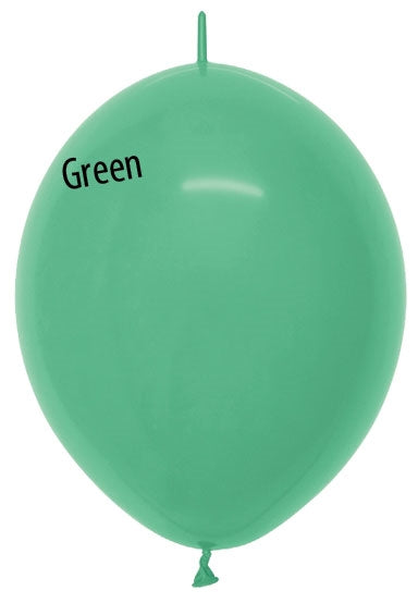 12 inch Link-O-Loon FASHION GREEN bag of 50