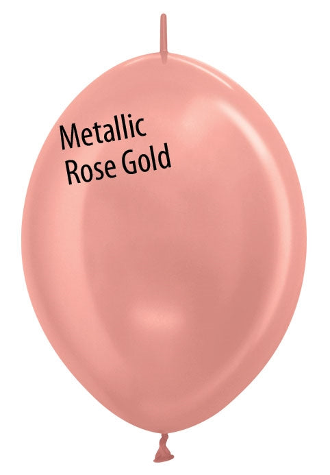 12 inch Betallatex Metallic Rose Gold LINK-O-LOON