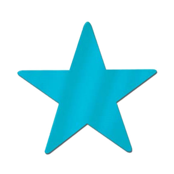 12 inch Die Cut Foil Star TURQUOISE BLUE, Price Per 12