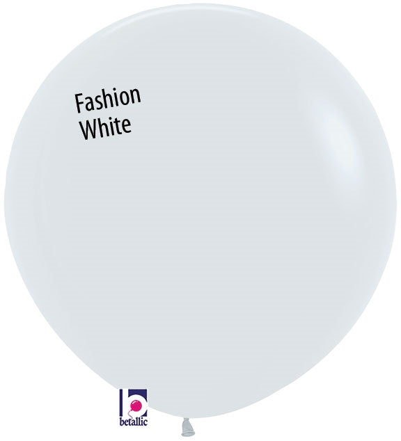 36 inch Betallatex Fashion WHITE Latex Balloon