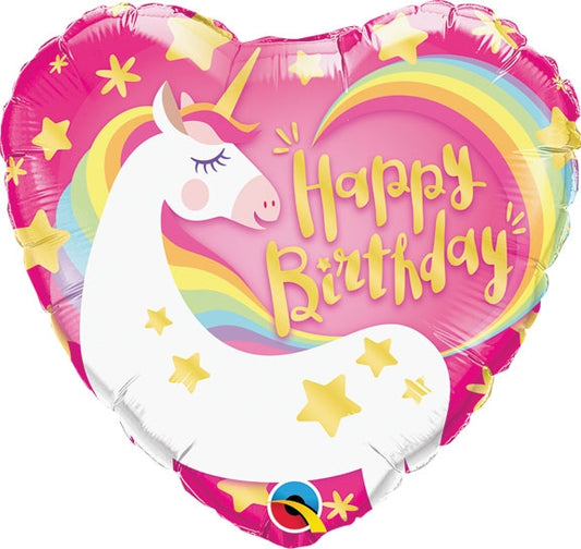 18 inch Happy 18 inch Happy Birthday Magical Unicorn foil balloon