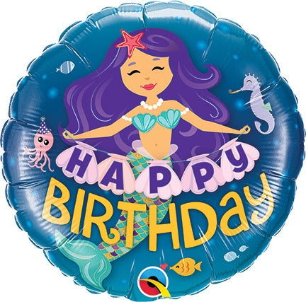 Happy Birthday Mermaid Foil Balloon