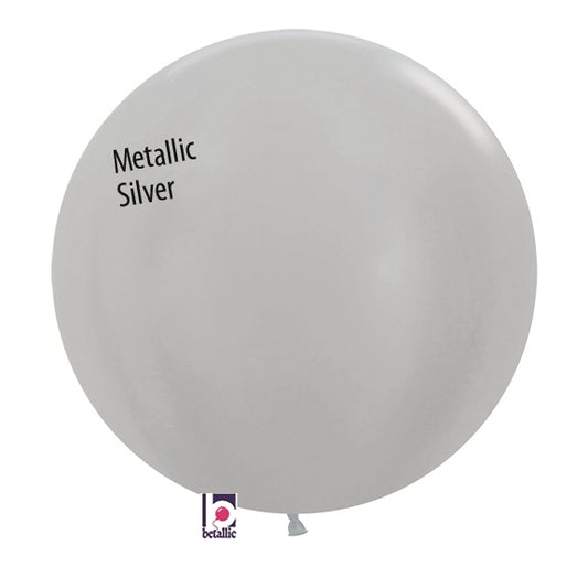 24 inch Metallic SILVER Balloon