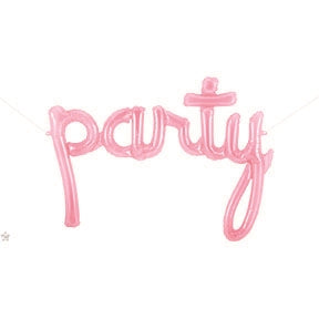 44 inch Script PARTY Northstar CLEAR PINK