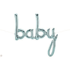 46 inch Script BABY Northstar PASTEL BLUE