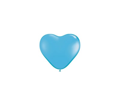 6in Qualatex Heart PALE BLUE bag of 100