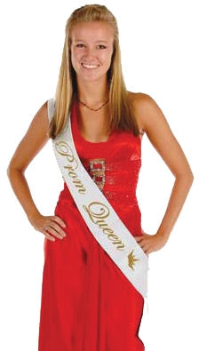 33in x 4in Prom Queen Satin Sash