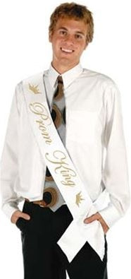 33in x 4in Prom King Satin Sash