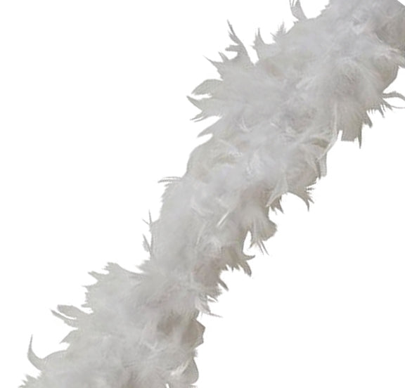 6ft WHITE Feather Boa