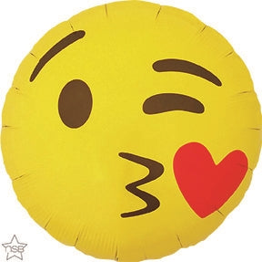 18 inch EMOTICON KISSING HEART ROUND Northstar