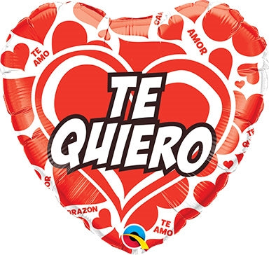 Te Quiero Red Hearts Balloon