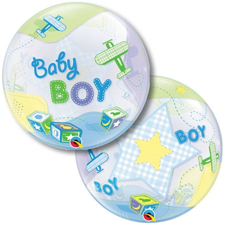 22 inch Baby BOY Airplane BUBBLES Package